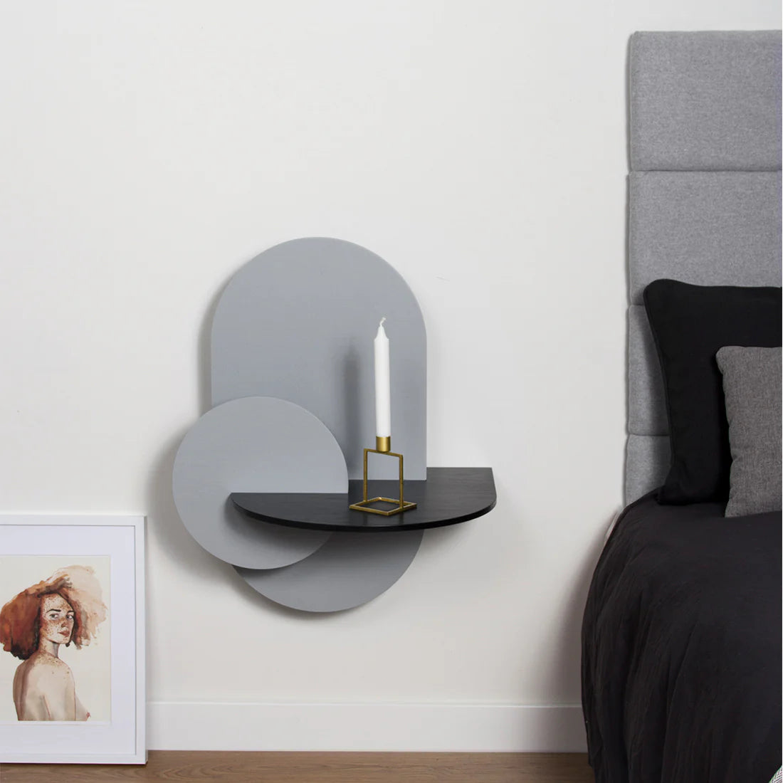 Table de nuit suspendue Grey