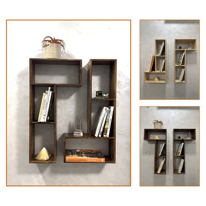 Meuble en bois rouge  modulable en 2 L
